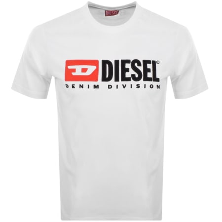 Tシャツ・カットソー DIESEL Men T-shirt White A113020HGAM 141 Men's oversized T-shirt with oval D embroidery | White | Diesel